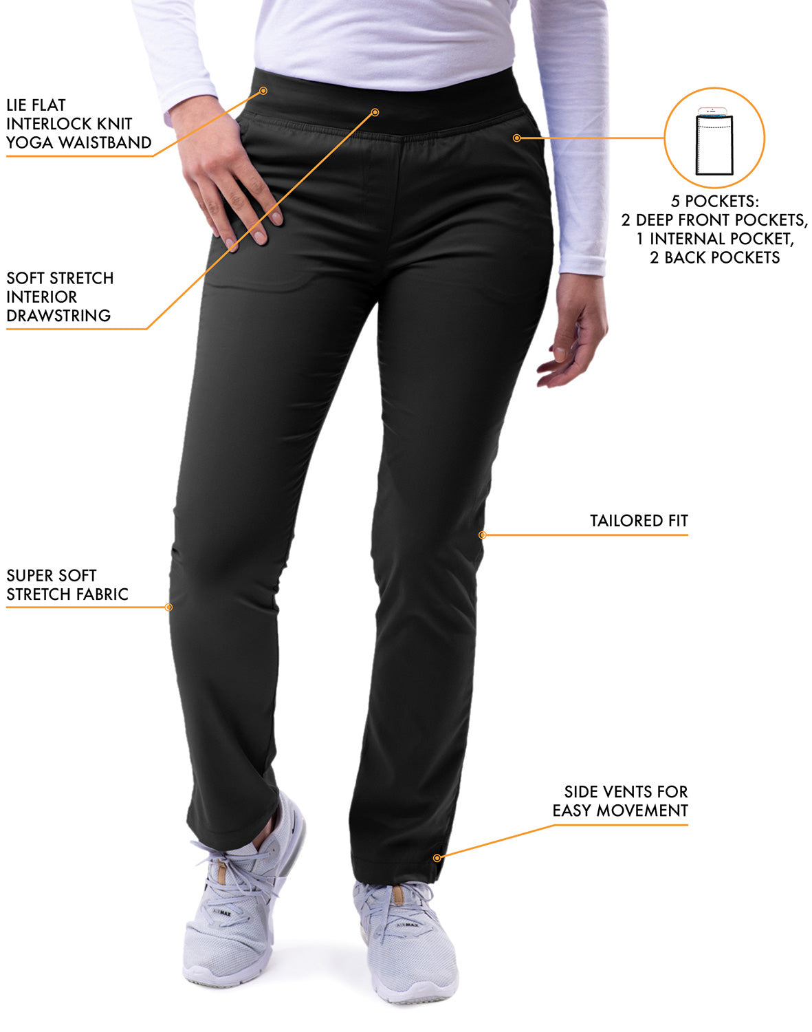 ADAR Pro Women's Skinny Leg Yoga Pant  Tall