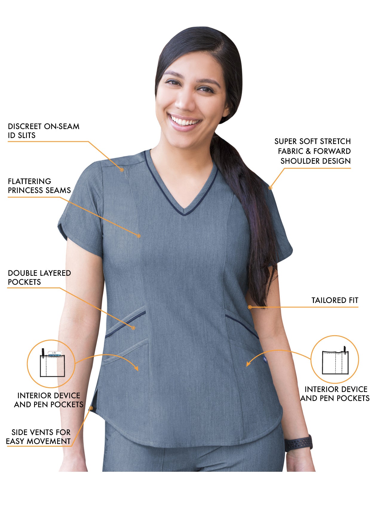 ADAR Pro Women's Modern Athletic Jogger Scrub Set (More Color)