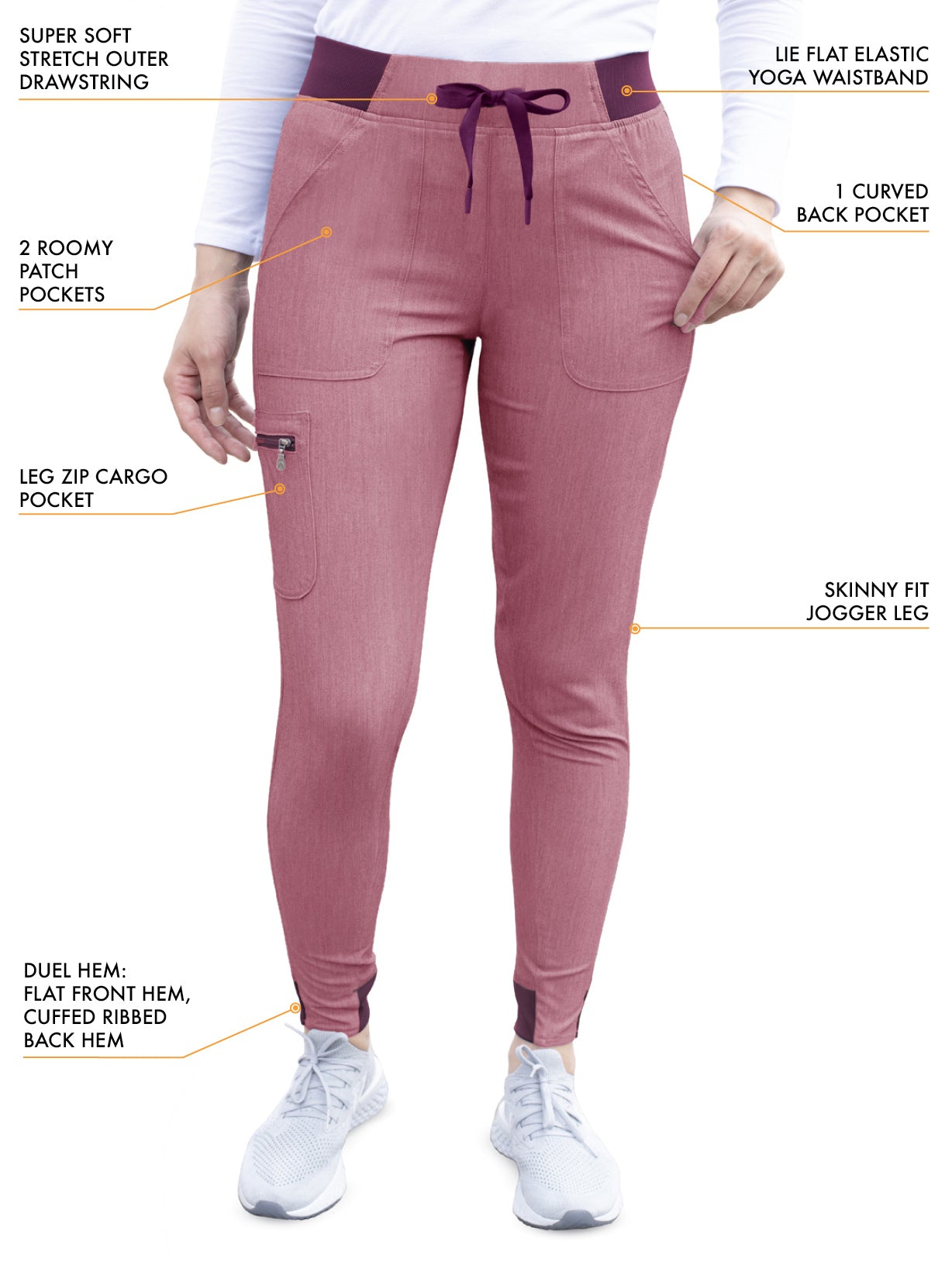 ADAR Pro Women's Modern Athletic Jogger Scrub Set (More Color)