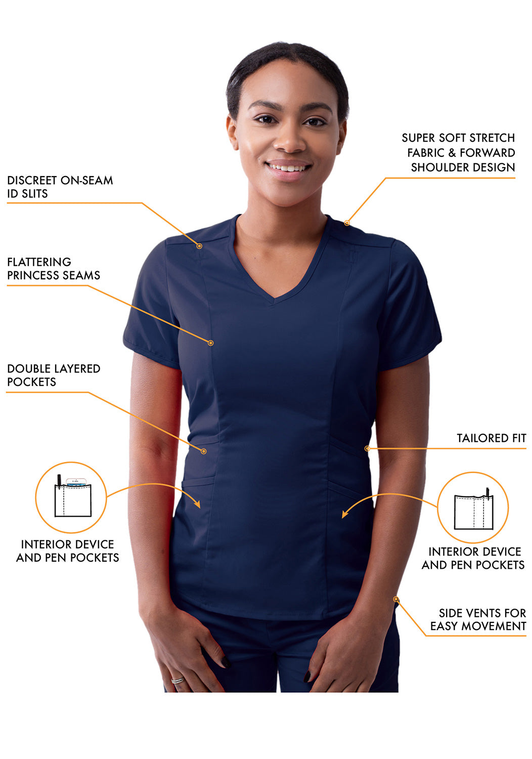 ADAR Pro Women's Modern Athletic Jogger Scrub Set (More Color)