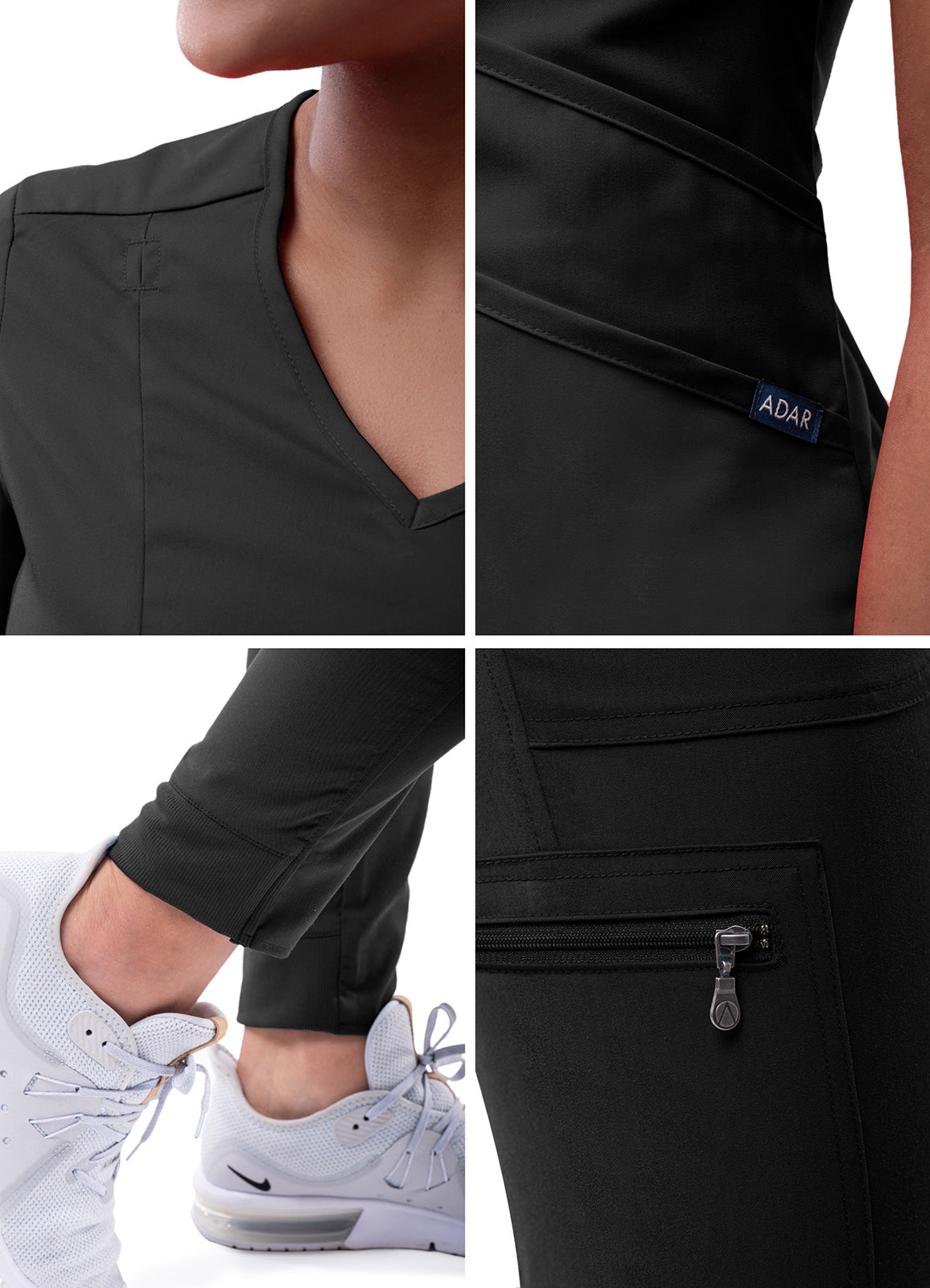 ADAR Pro Women's Modern Athletic Jogger Scrub Set