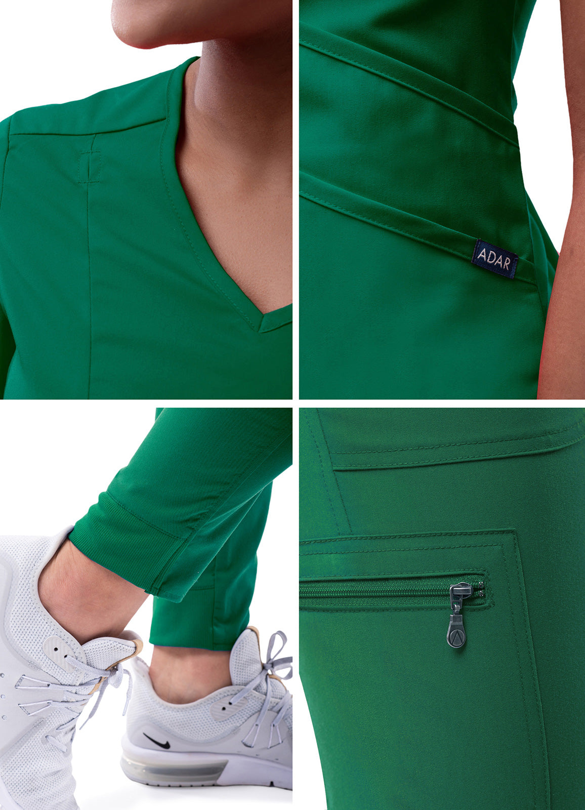 ADAR Pro Women's Modern Athletic Jogger Scrub Set (More Color)