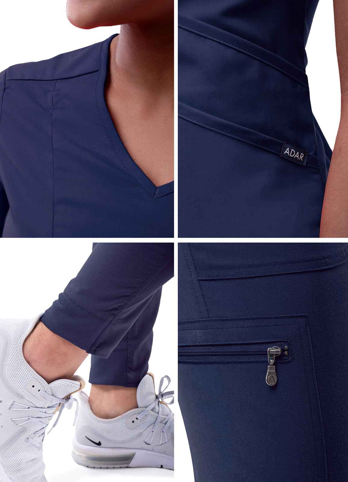 ADAR Pro Women's Modern Athletic Jogger Scrub Set (More Color)