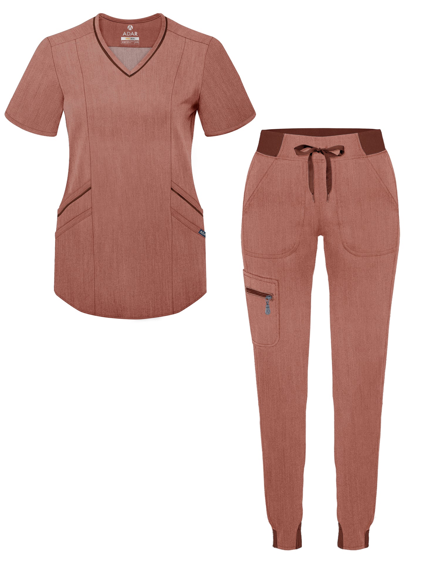ADAR Pro Women's Modern Athletic Jogger Scrub Set