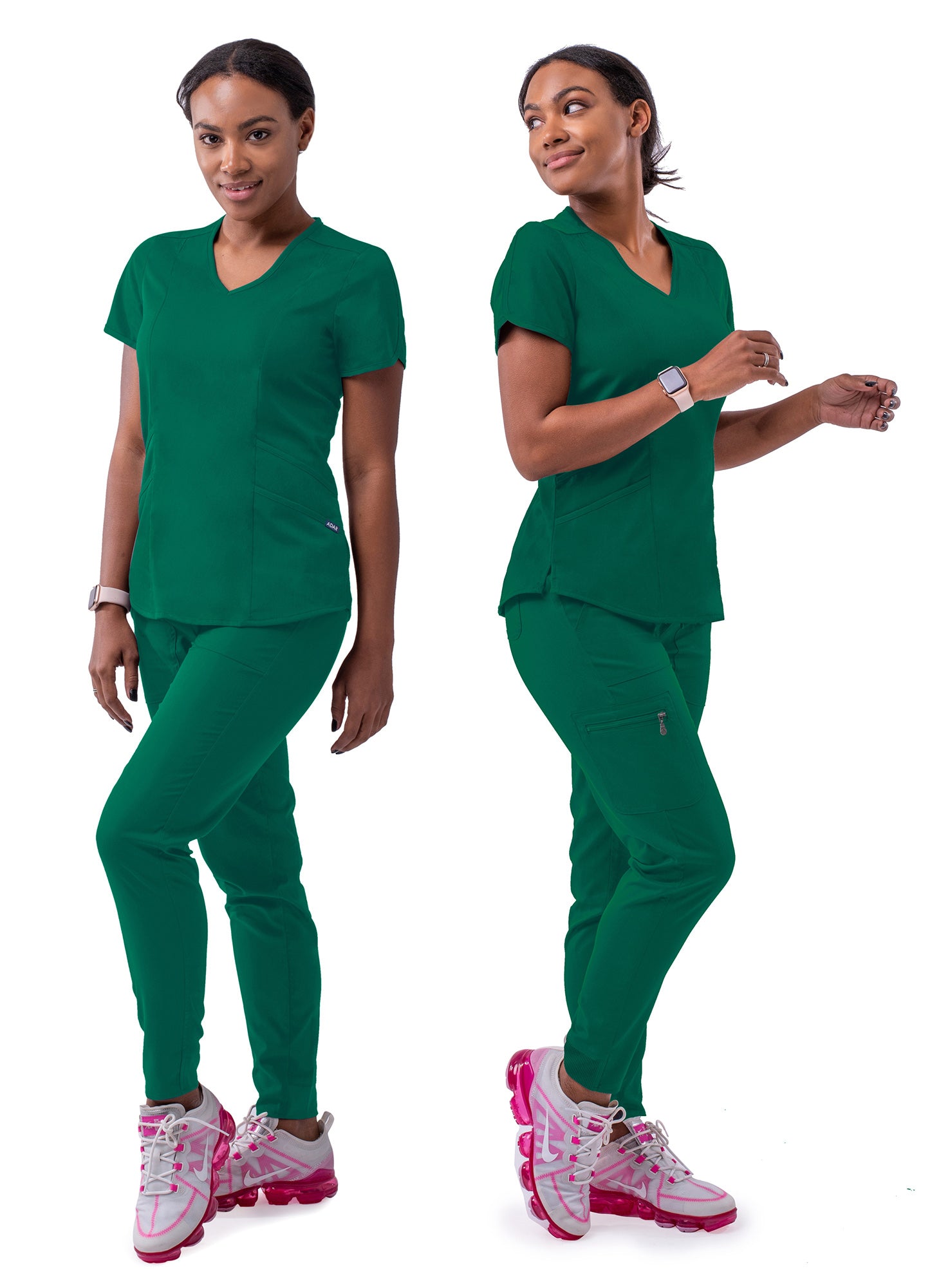 ADAR Pro Women's Modern Athletic Jogger Scrub Set (More Color)