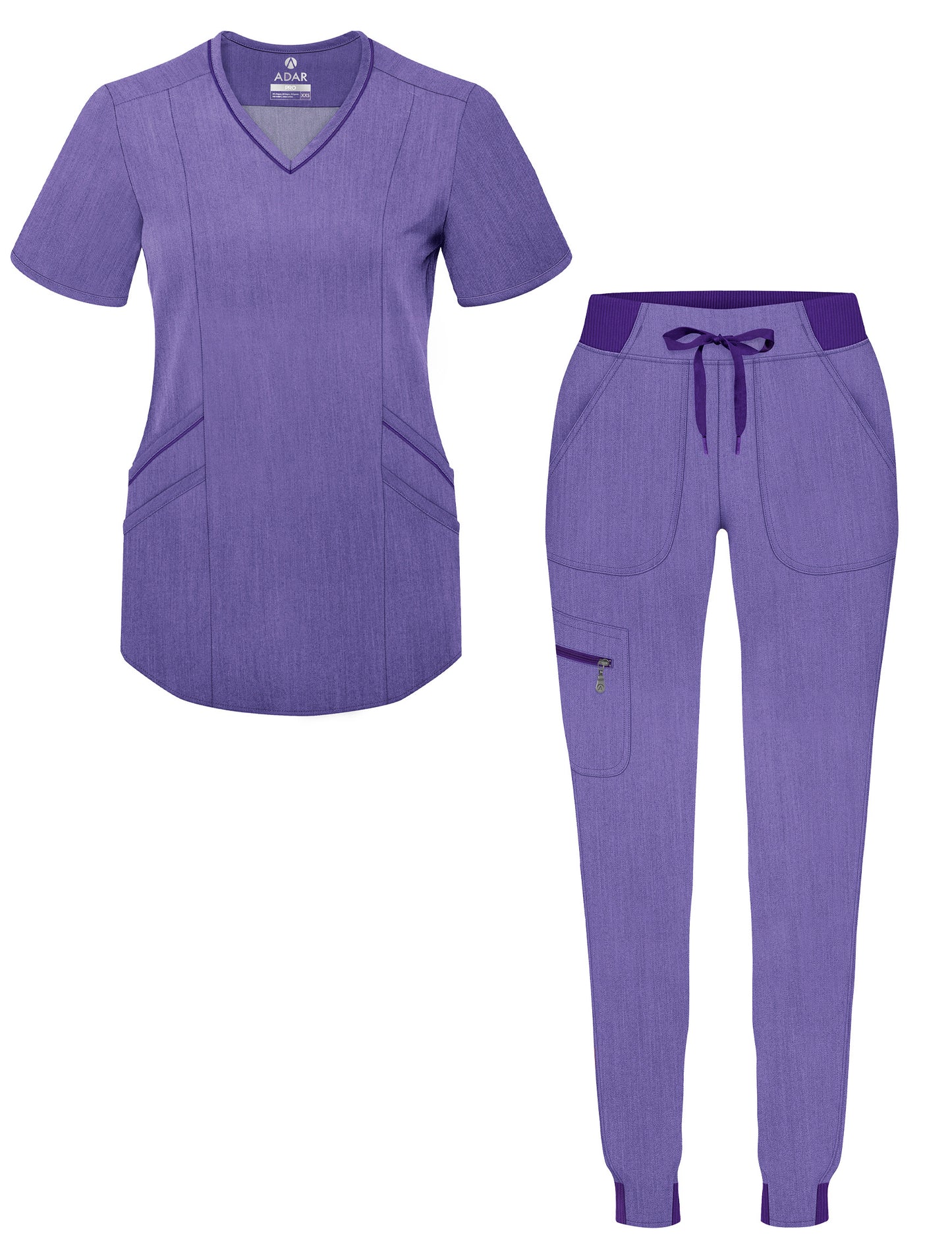 ADAR Pro Women's Modern Athletic Jogger Scrub Set (More Color)