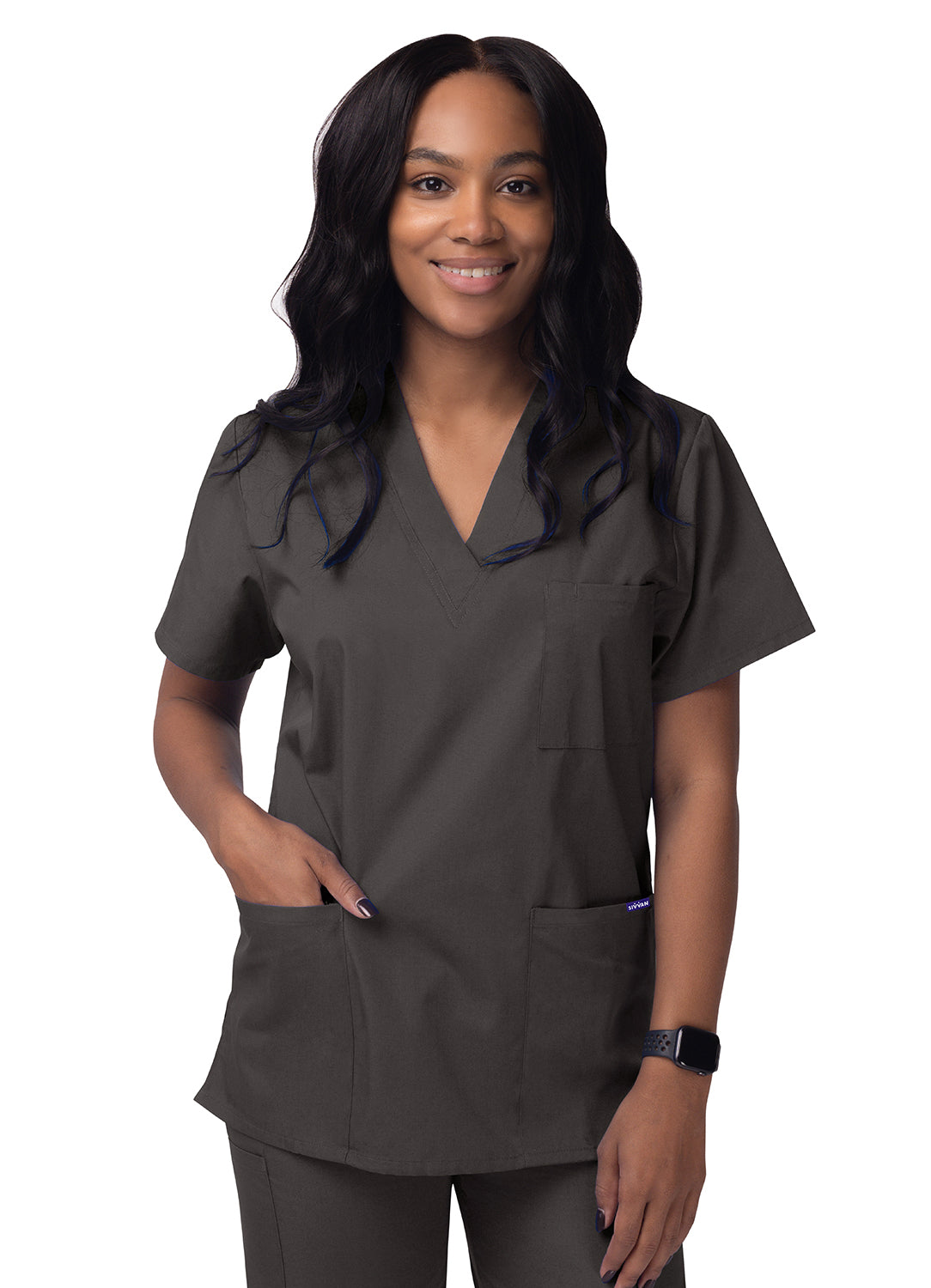 Sivvan Unisex V-Neck 3 Pocket Top