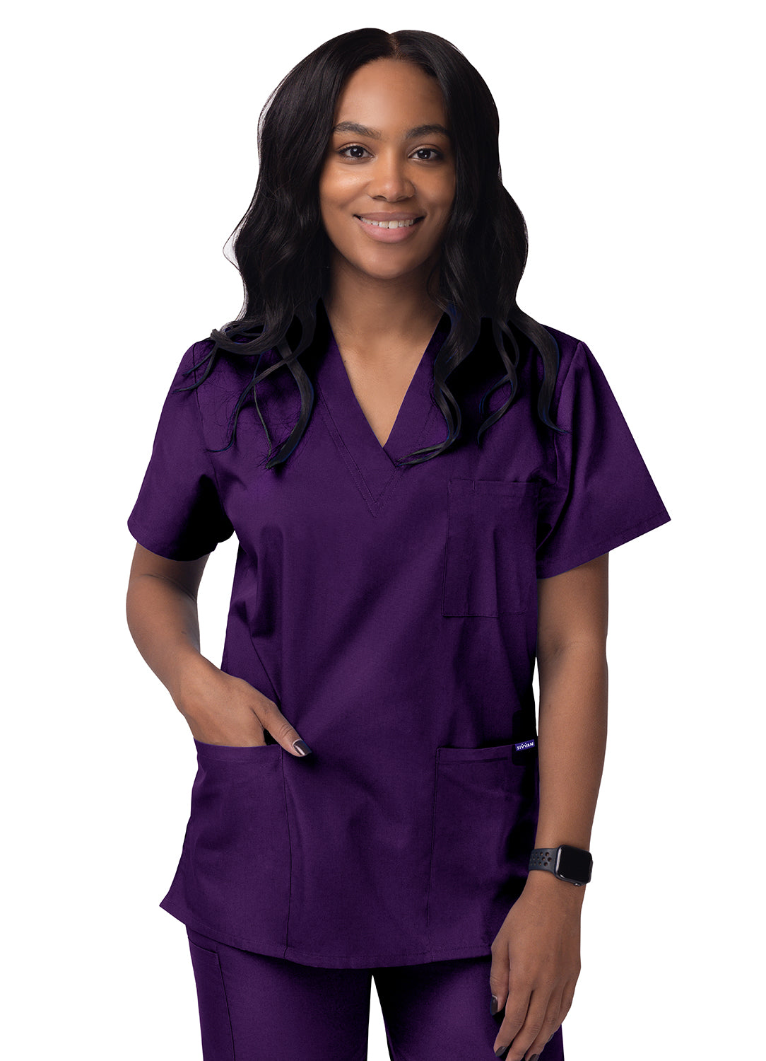 Sivvan Unisex V-Neck 3 Pocket Top (More Color)