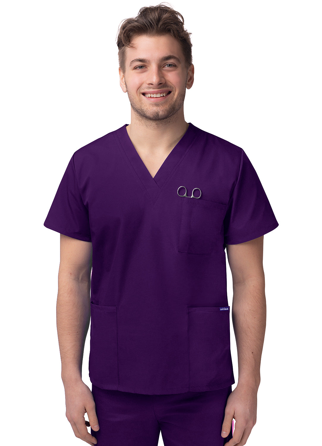 Sivvan Unisex V-Neck 3 Pocket Top (More Color)