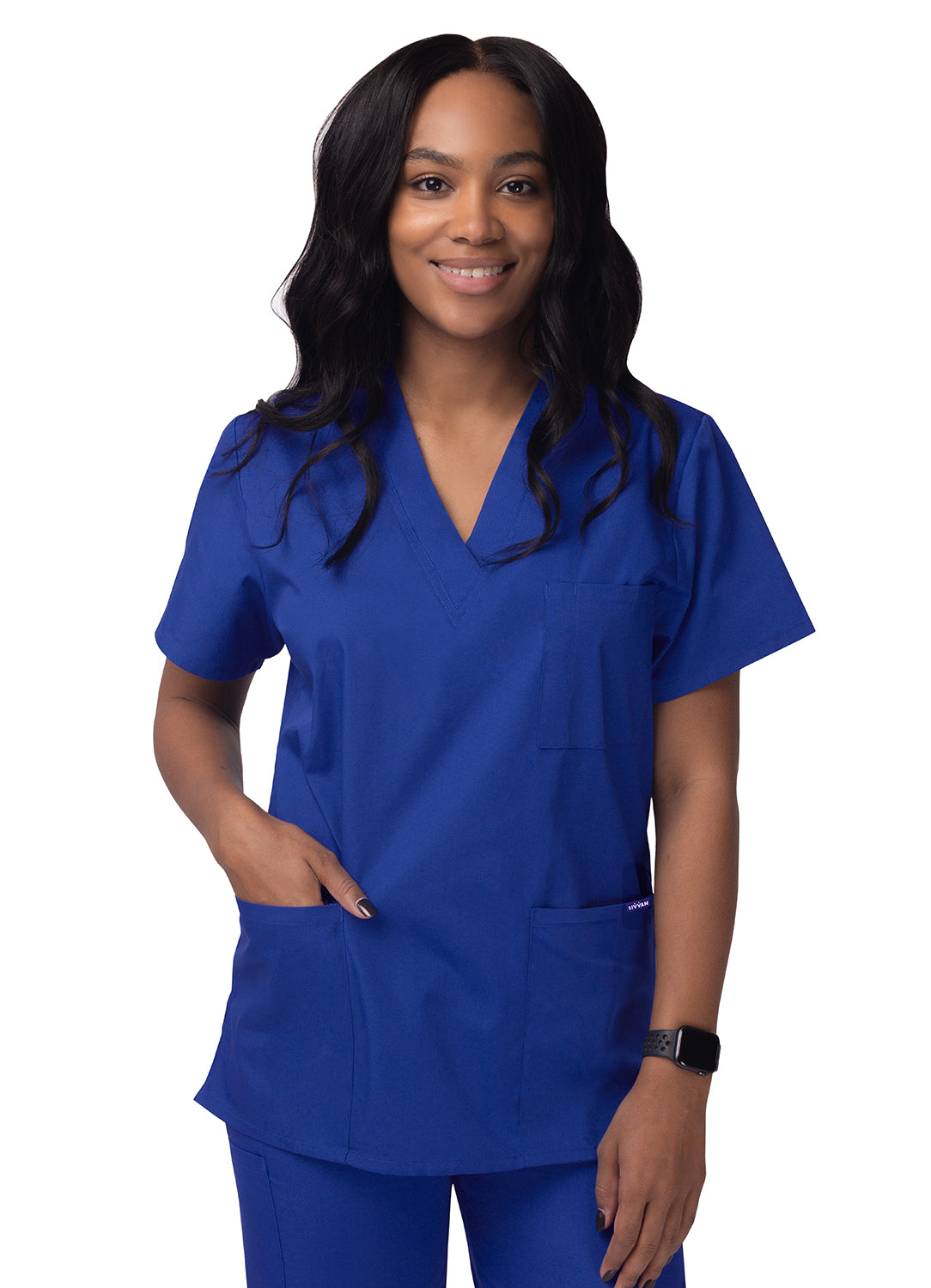 Sivvan Unisex V-Neck 3 Pocket Top (More Color)