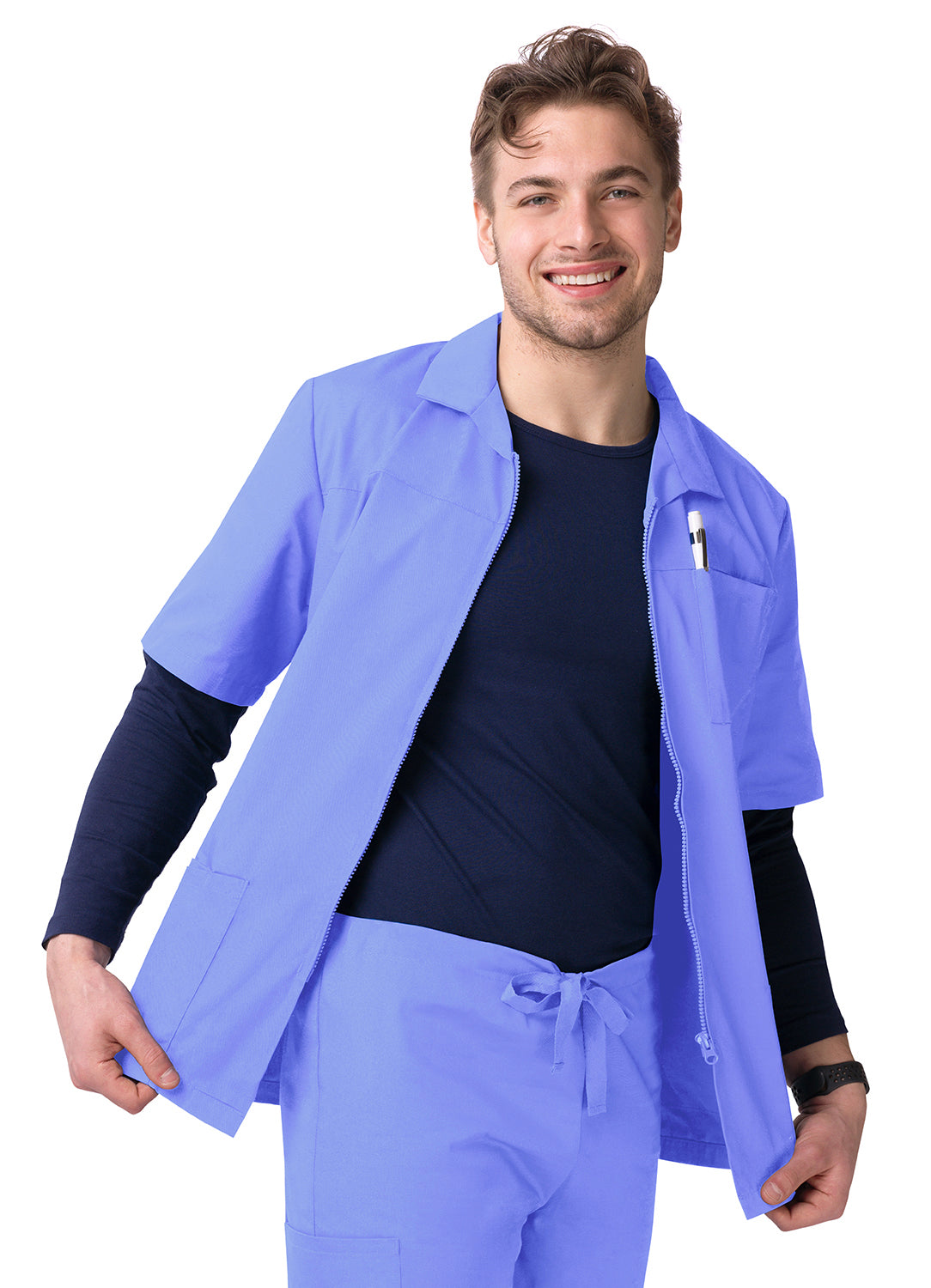 Sivvan Men's Zippered Short Sleeve Jacket