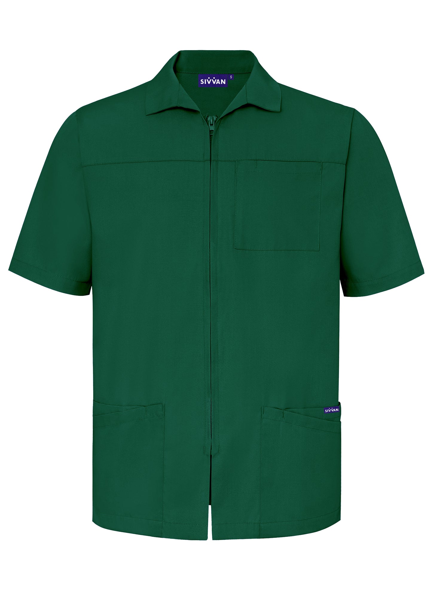 Sivvan Men's Zippered Short Sleeve Jacket