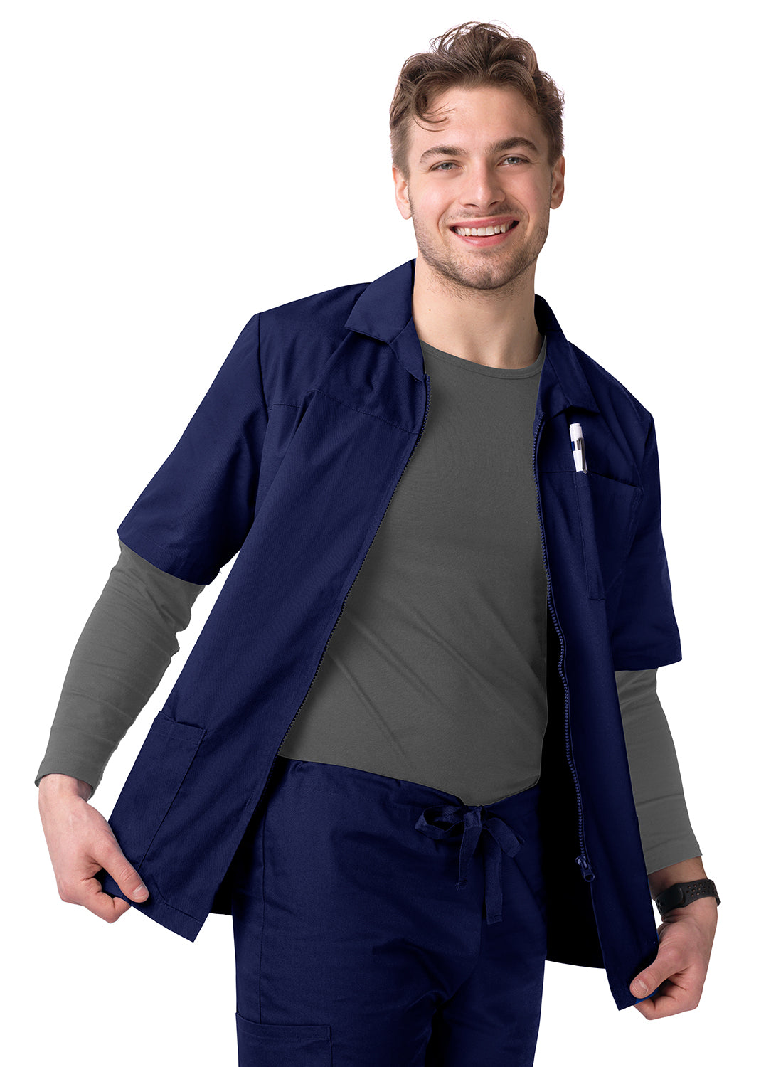 Sivvan Men's Zippered Short Sleeve Jacket