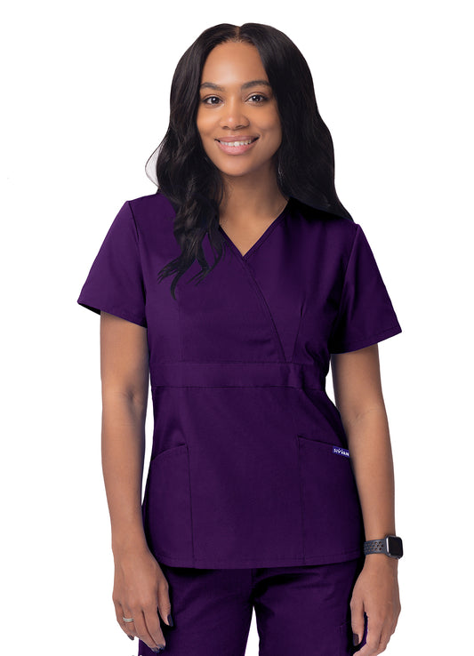 Sivvan Women's Mock Wrap Top/Cargo Pant Scrub Set (More Color)