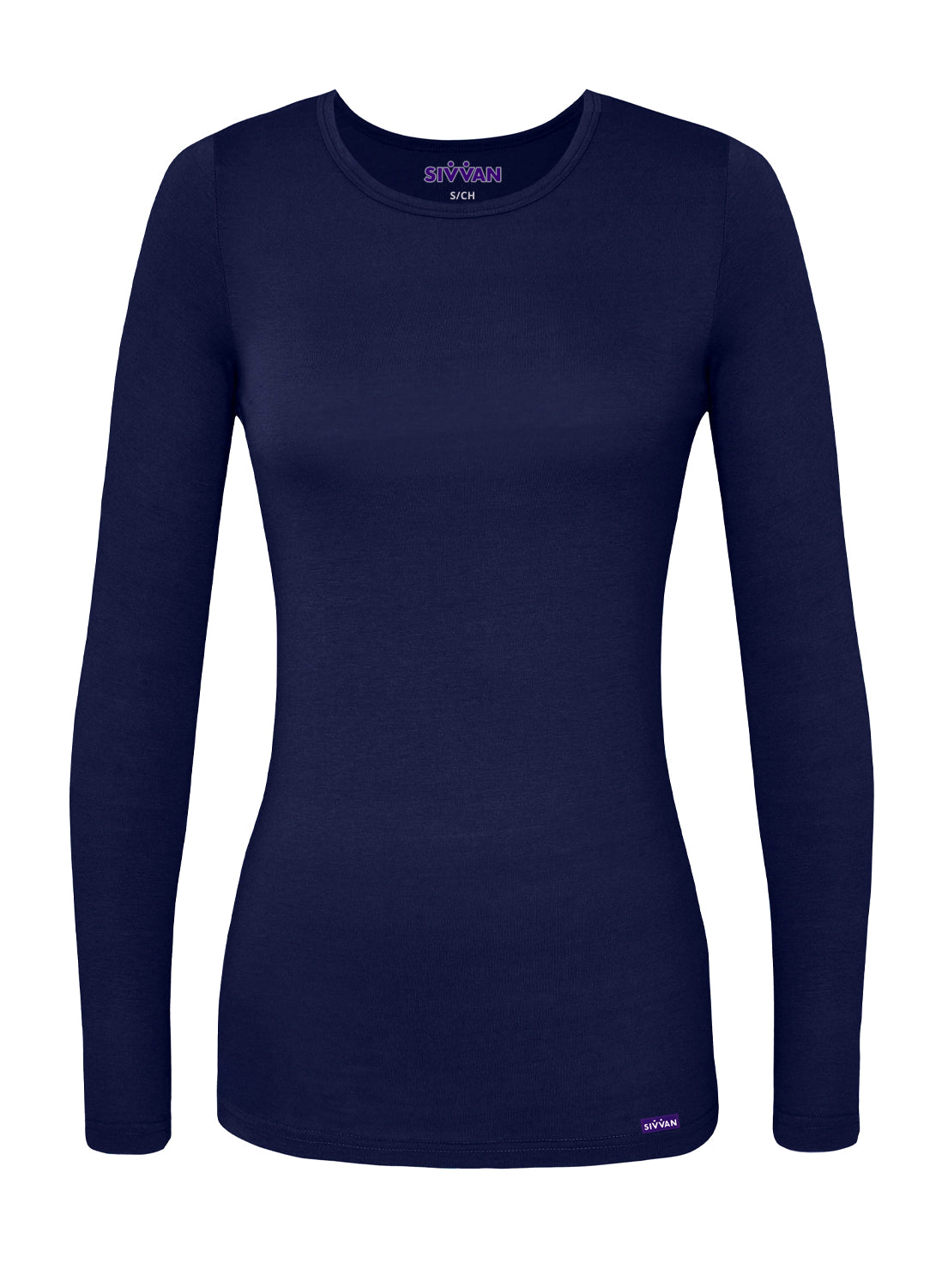 Sivvan Women's Long Sleeve Comfort Underscrub Tee (More Color)