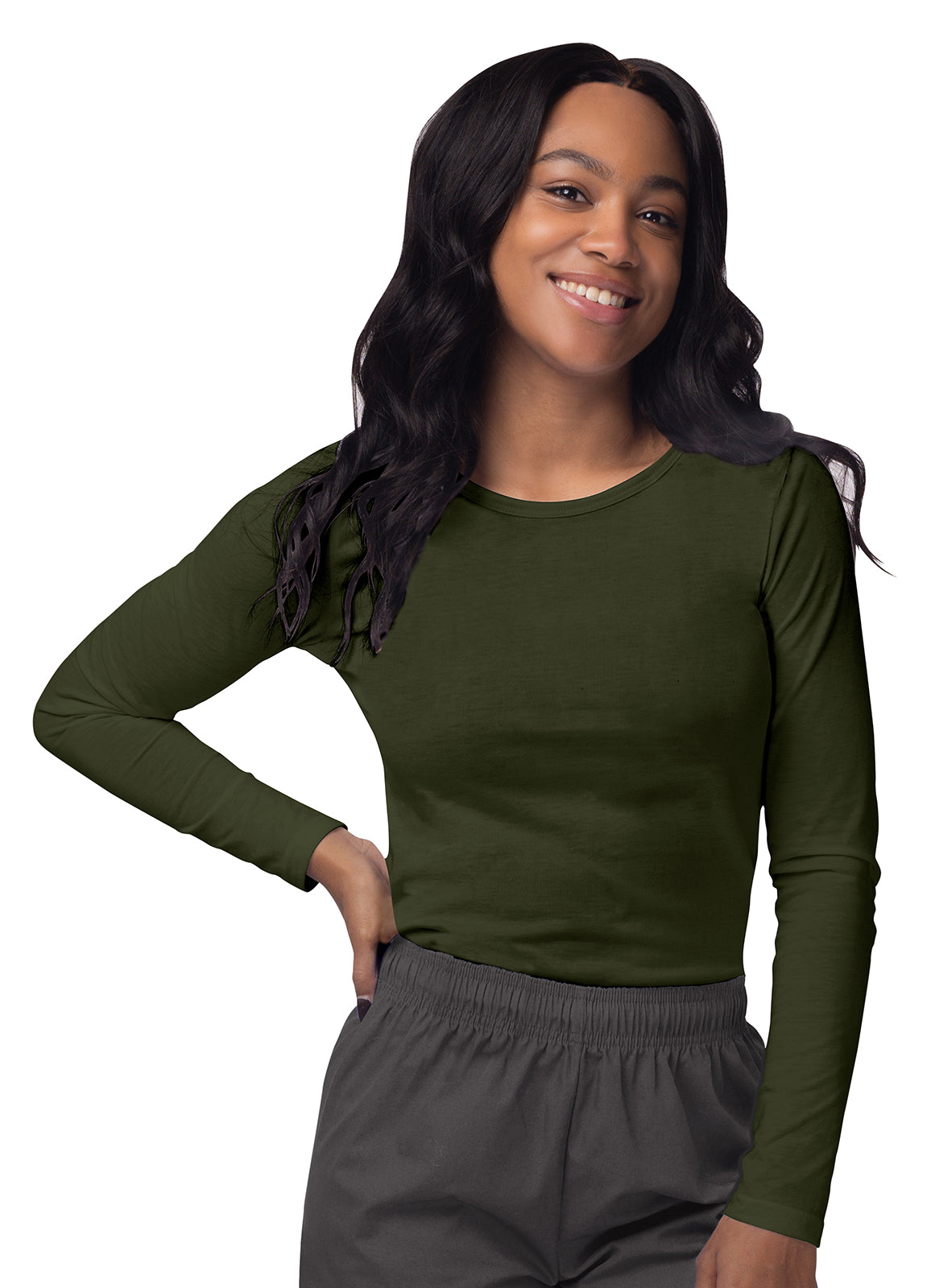 Sivvan Women's Long Sleeve Comfort Underscrub Tee (More Color)