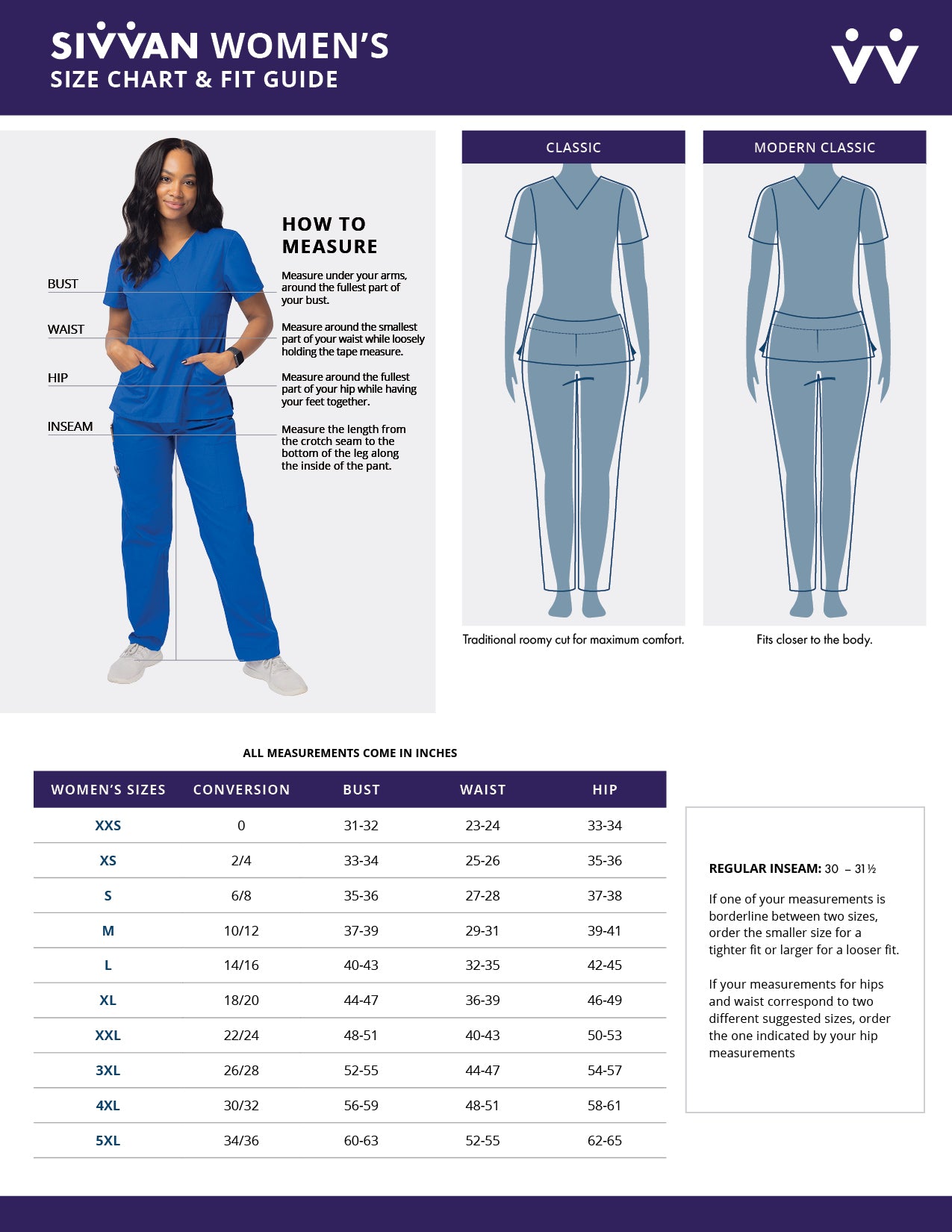 Sivvan Women's Long Sleeve Comfort Underscrub Tee (More Color)